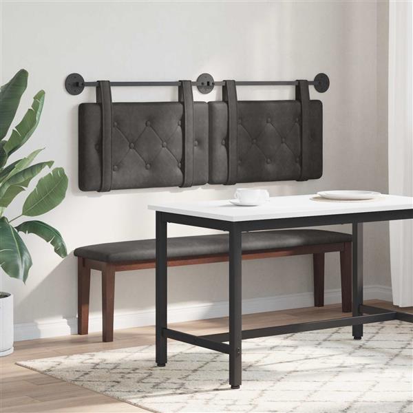 Grote foto vidaxl hangend hoofdbord antiek pu antiek en kunst stoelen en banken