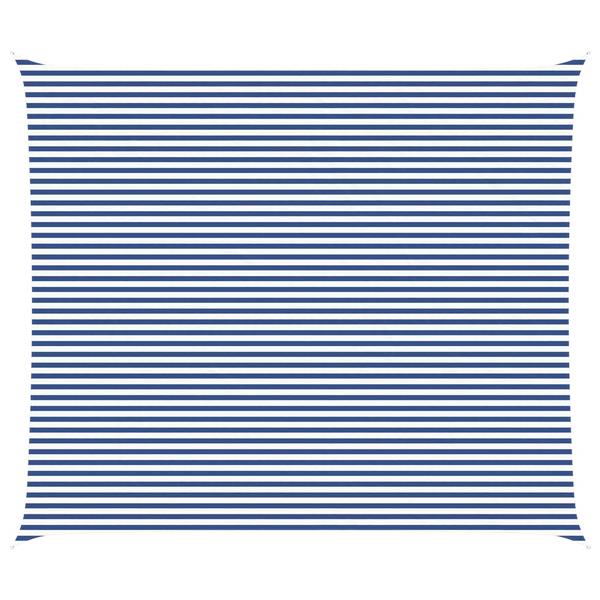 Grote foto vidaxl zonneschaduwzeil blauw en wit 7 x 6 m 100 polyester oxford tuin en terras overige tuin en terras