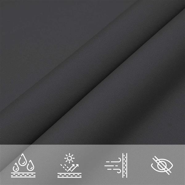 Grote foto vidaxl zonneschaduwzeil zwart 6 x 2 5 m 100 polyester oxford tuin en terras overige tuin en terras