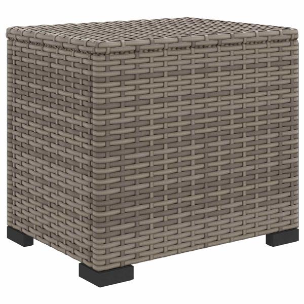 Grote foto vidaxl tuinvoetbank met kussen 2 stuks grijs polyrattan huis en inrichting bankstellen