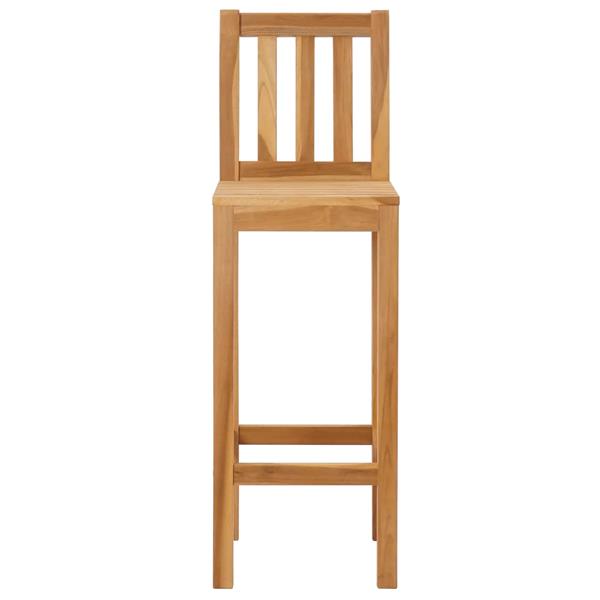 Grote foto vidaxl barkruk 2 pcs naturel 35 x 45 x 110 cm massief teakhout tuin en terras tuinmeubelen