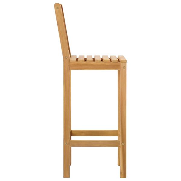 Grote foto vidaxl barkruk 2 pcs naturel 35 x 45 x 110 cm massief teakhout tuin en terras tuinmeubelen