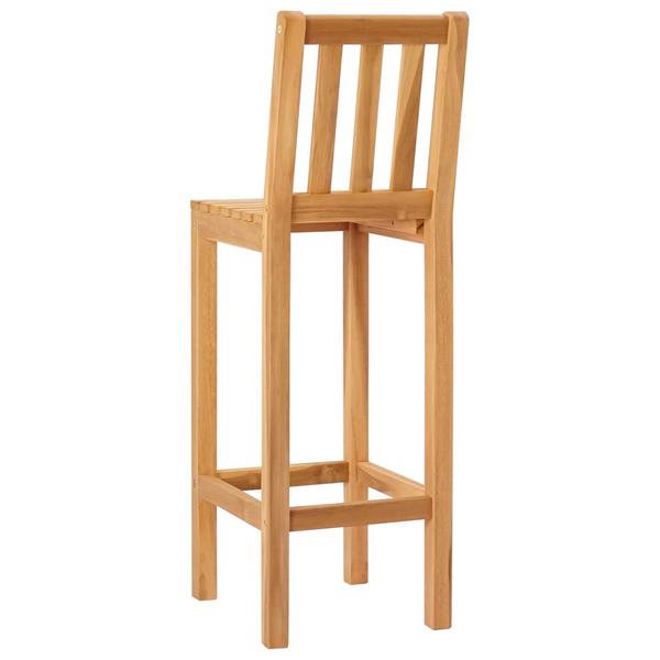 Grote foto vidaxl barkruk 2 pcs naturel 35 x 45 x 110 cm massief teakhout tuin en terras tuinmeubelen