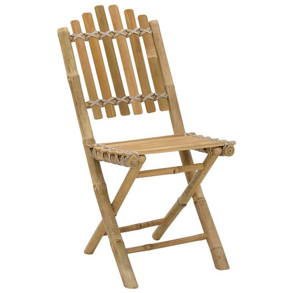 Grote foto vidaxl tuinstoel 4 pcs naturel bamboe tuin en terras tuinmeubelen