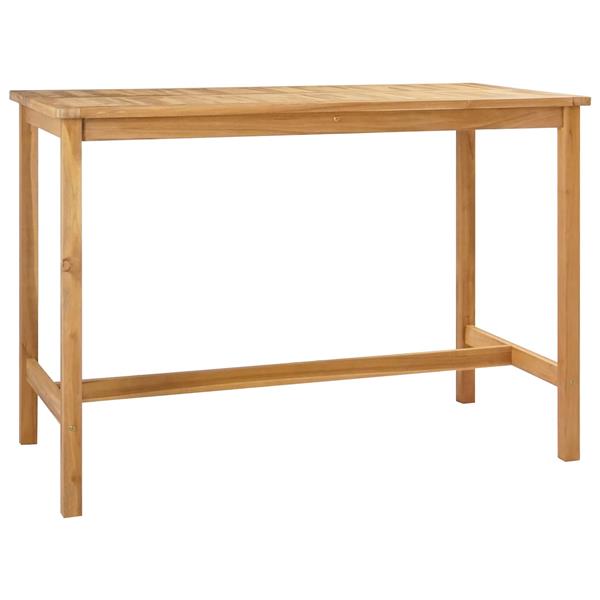 Grote foto vidaxl bartafel naturel 150 x 75 x 105 cm massief teakhout tuin en terras tuinmeubelen