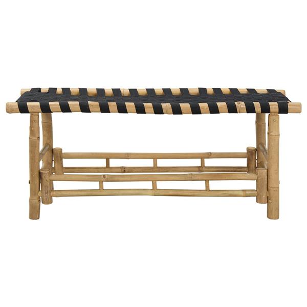 Grote foto vidaxl tuinbank 110 x 38 x 40 cm bamboe naturel rechthoekig tuin en terras tuinmeubelen