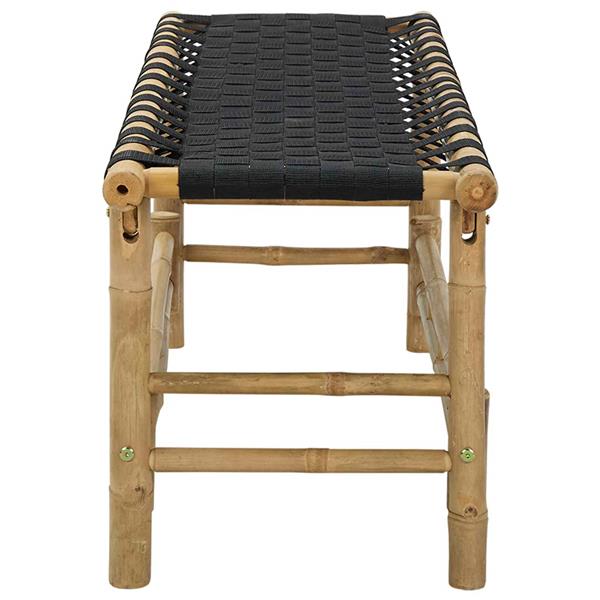 Grote foto vidaxl tuinbank 110 x 38 x 40 cm bamboe naturel rechthoekig tuin en terras tuinmeubelen