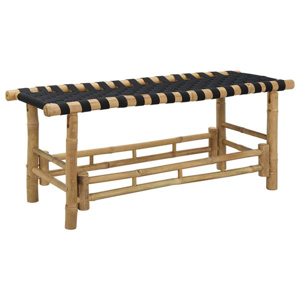Grote foto vidaxl tuinbank 110 x 38 x 40 cm bamboe naturel rechthoekig tuin en terras tuinmeubelen
