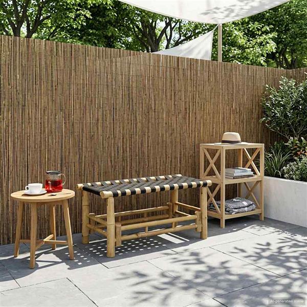 Grote foto vidaxl tuinbank 80 x 38 x 40 cm bamboe naturel rechthoekig tuin en terras tuinmeubelen