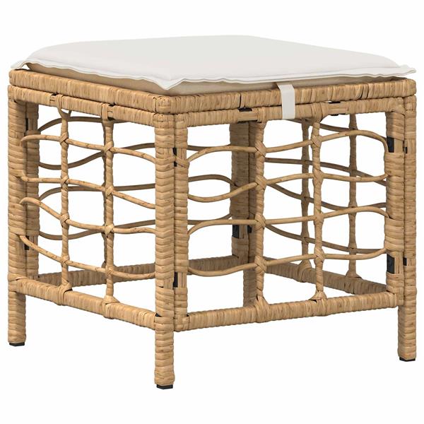 Grote foto vidaxl tuin eettafelset 4 pcs natuur en wit poly riet en acaciahout tuin en terras tuinmeubelen