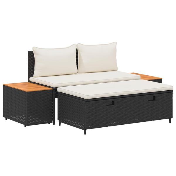 Grote foto vidaxl buiten bankenset 4 seater 4 pcs 55 x 30 x 39 cm tuin en terras tuinmeubelen