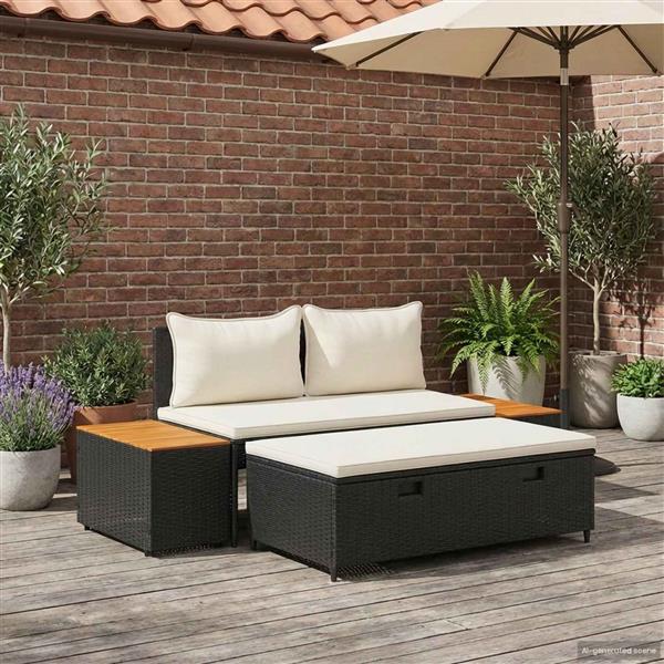 Grote foto vidaxl buiten bankenset 4 seater 4 pcs 55 x 30 x 39 cm tuin en terras tuinmeubelen