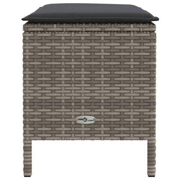 Grote foto vidaxl tuinvoetenbank grijs en donkergrijs 80 x 38 x 45 cm pe rattan tuin en terras tuinmeubelen