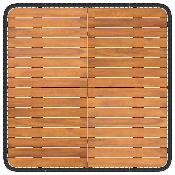 Grote foto vidaxl tuin armsteun sofa met opklaptafel 2 stuk zwart pe rattan tuin en terras tuinmeubelen