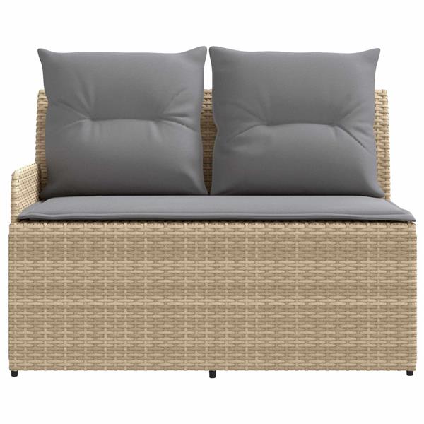 Grote foto vidaxl tuinstoel met armleuning en hoekbank 2 stuk pe rattan tuin en terras tuinmeubelen