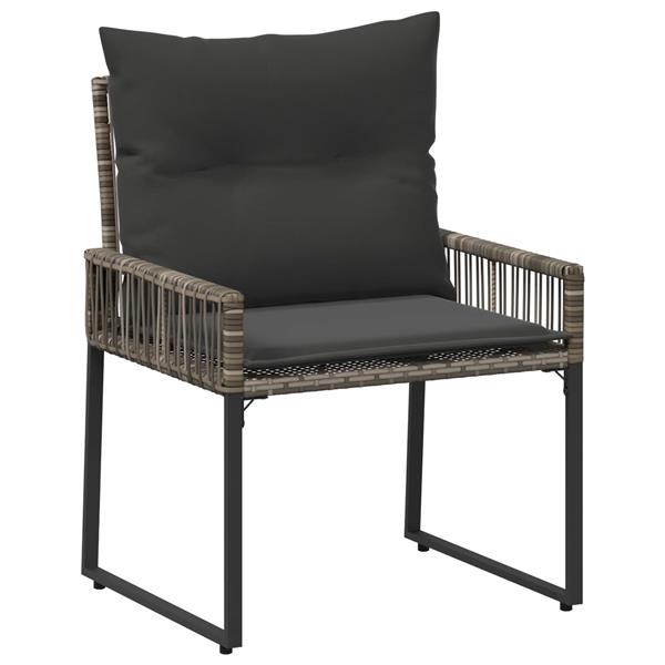 Grote foto vidaxl buitenmeubelset 7 pcs grijs en donkergrijs poly rattan tuin en terras tuinmeubelen