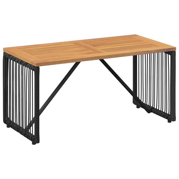 Grote foto vidaxl buitenmeubelset met kussen 9 pcs zwart en turquoise poly rattan tuin en terras tuinmeubelen