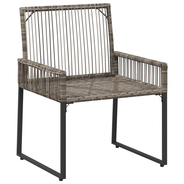 Grote foto vidaxl buitenmeubelset 9 pcs grijs en donkergrijs poly rattan tuin en terras tuinmeubelen
