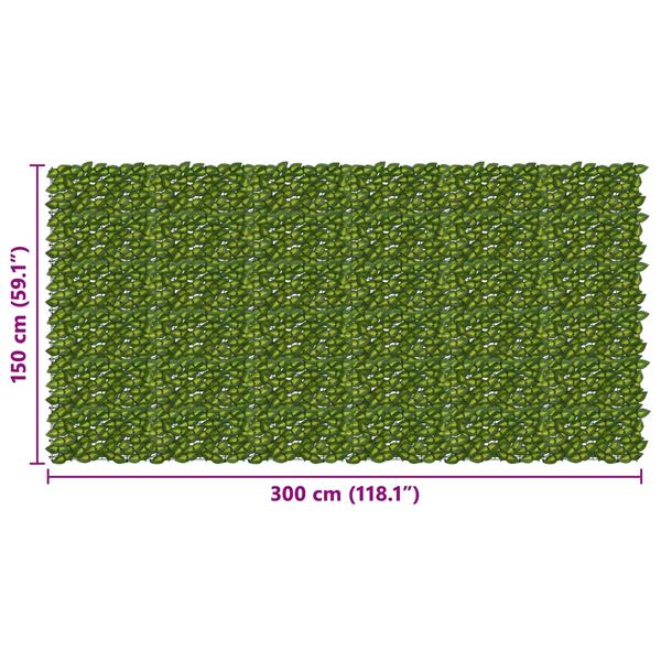 Grote foto vidaxl balkonscherm met bladeren groen en geel 300 x 150 cm tuin en terras overige tuin en terras