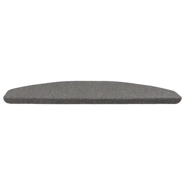 Grote foto vidaxl zelfklevende trapmatten halfrond 15 pcs grijs 80 x 28 x 3 5 cm huis en inrichting overige huis en inrichting