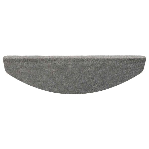 Grote foto vidaxl zelfklevende trapmatten halfrond 15 pcs grijs 80 x 28 x 3 5 cm huis en inrichting overige huis en inrichting