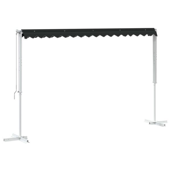 Grote foto vidaxl vrijstaande luifel 4 3 m polyester antracietkleurig tuin en terras overige tuin en terras