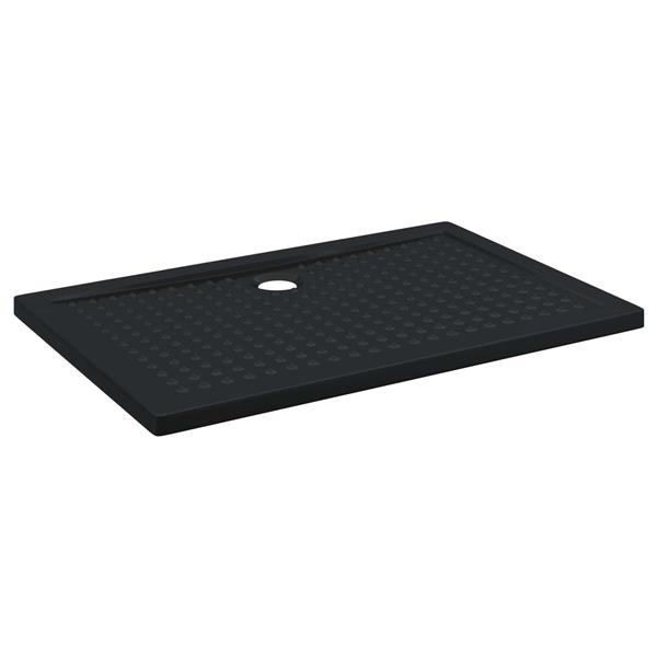 Grote foto vidaxl douche basis tray met dots zwart 120 x 80 x 4 cm abs doe het zelf en verbouw sanitair