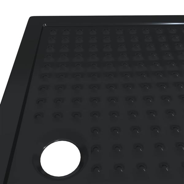 Grote foto vidaxl douche basis tray met dots zwart 120 x 80 x 4 cm abs doe het zelf en verbouw sanitair