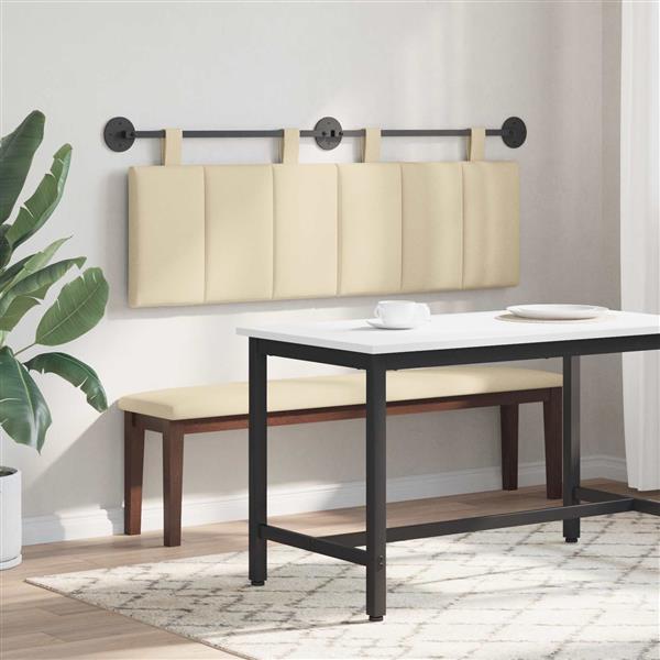 Grote foto vidaxl hangend hoofdbord stof antiek en kunst stoelen en banken