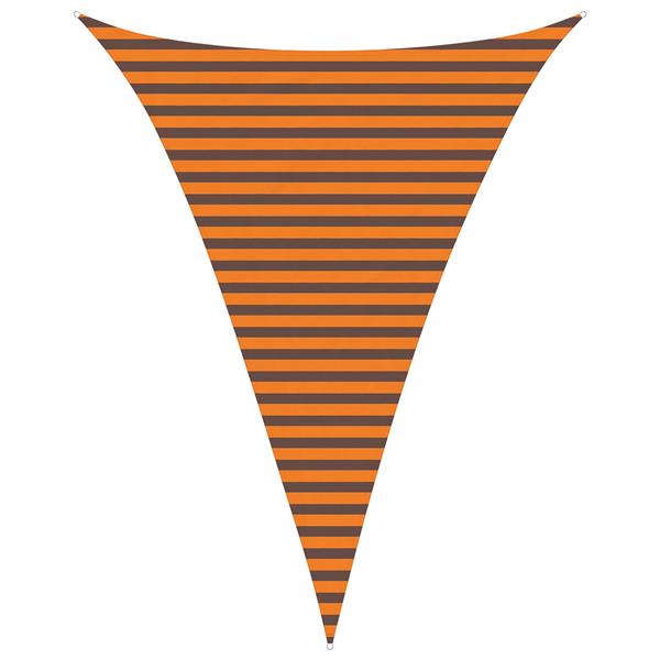 Grote foto vidaxl zonneschaduwzeil oranje en bruin 3 x 4 x 4 m tuin en terras overige tuin en terras