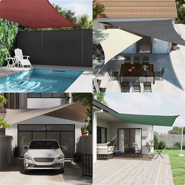 Grote foto vidaxl zonneschaduwzeil 6 x 2 m pu gecoat oxford tuin en terras overige tuin en terras