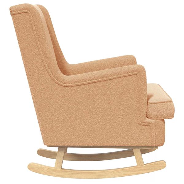 Grote foto vidaxl schommelstoel beige 62 x 80 x 85 cm boucl huis en inrichting stoelen