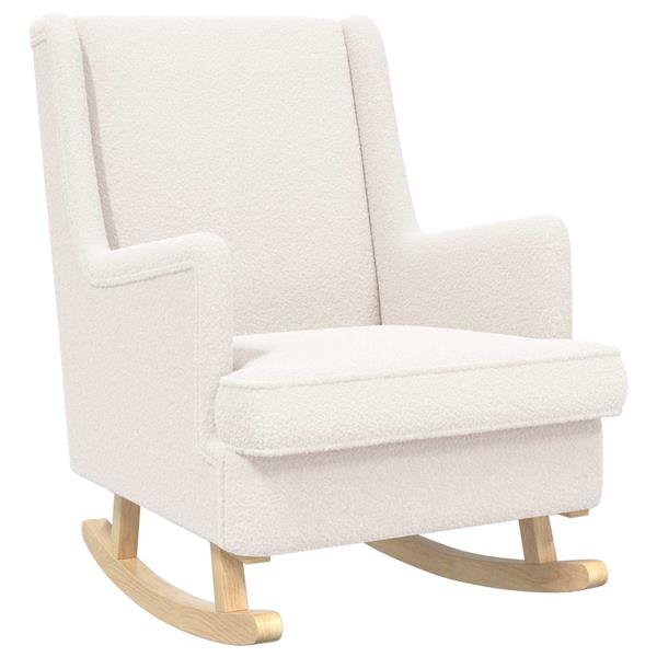 Grote foto vidaxl schommelstoel cr mekleurig 62 x 80 x 85 cm schapenstof huis en inrichting stoelen
