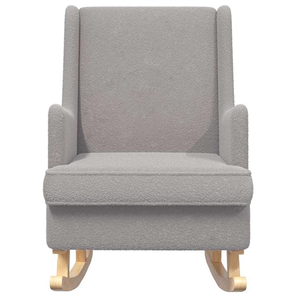 Grote foto vidaxl schommelstoel lichtgrijs 62 x 80 x 85 cm schapenstof huis en inrichting stoelen