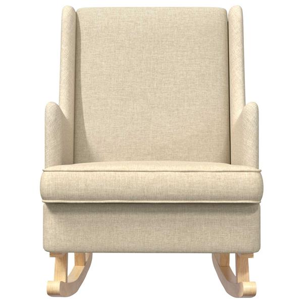 Grote foto vidaxl schommelstoel cr me 62 x 80 x 85 cm stof huis en inrichting stoelen