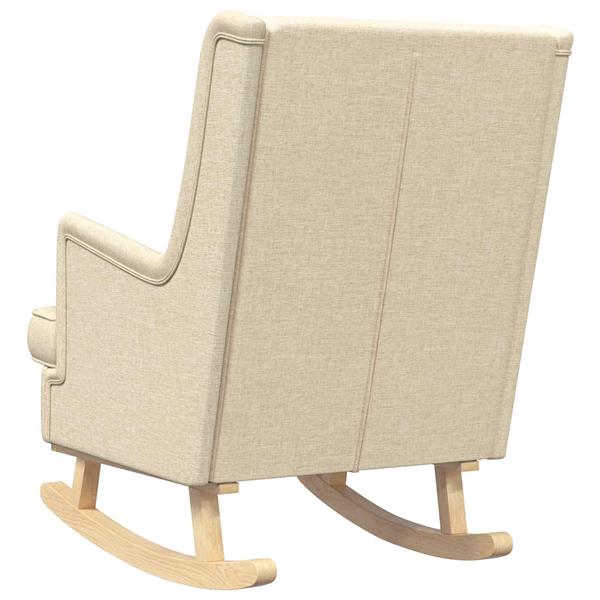 Grote foto vidaxl schommelstoel cr me 62 x 80 x 85 cm stof huis en inrichting stoelen