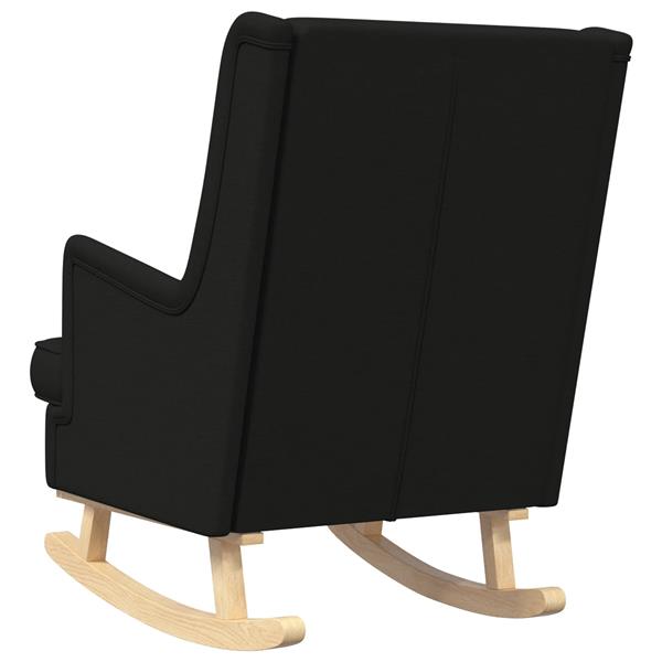 Grote foto vidaxl schommelstoel zwart 62 x 80 x 85 cm stof huis en inrichting stoelen