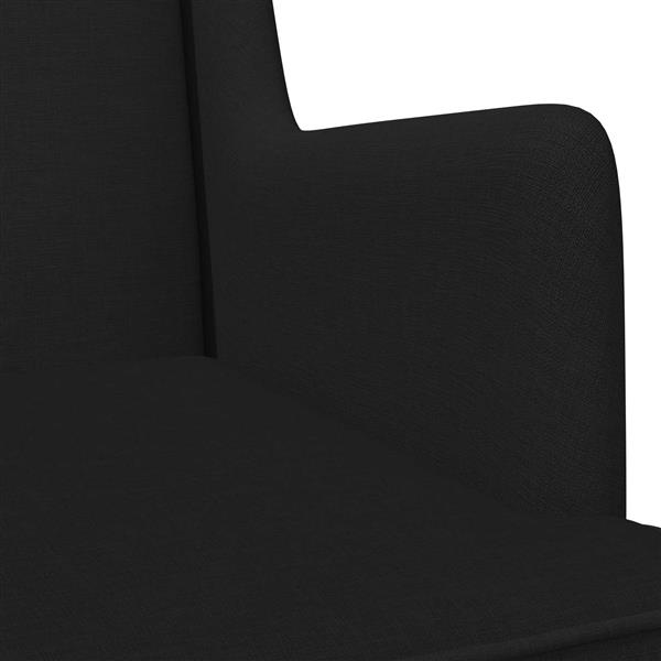 Grote foto vidaxl schommelstoel zwart 62 x 80 x 85 cm stof huis en inrichting stoelen