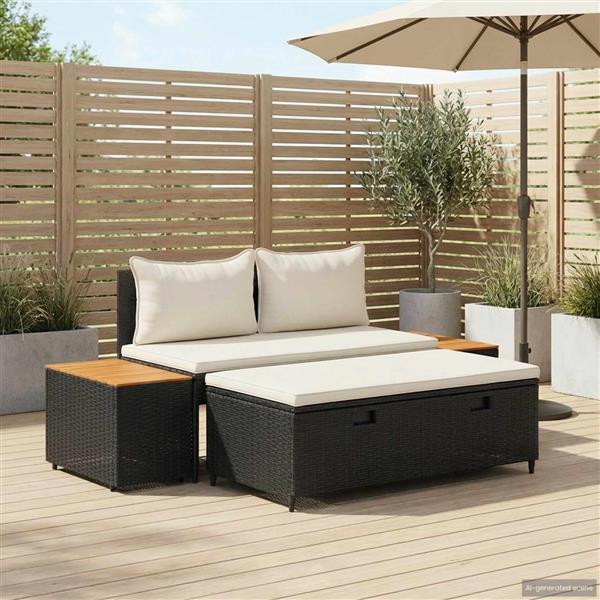 Grote foto vidaxl buiten bankenset 4 seater 4 pcs 55 x 30 x 39 cm tuin en terras tuinmeubelen