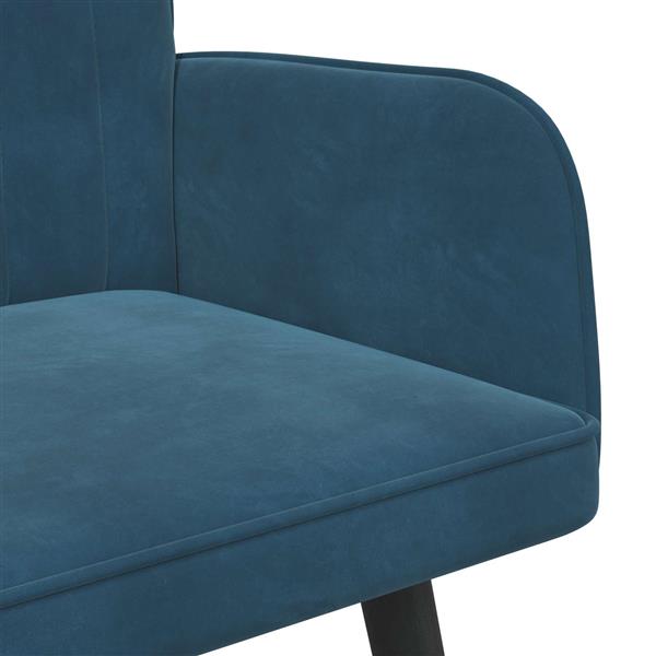 Grote foto vidaxl twee persoons sofa blauw 115 x 61 x 87 cm fluweel huis en inrichting bankstellen