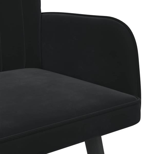 Grote foto vidaxl twee persoons sofa zwart 115 x 61 x 87 cm fluweel huis en inrichting bankstellen