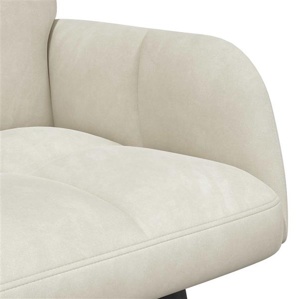 Grote foto vidaxl twee persoons sofa cr me 115 x 61 x 87 cm fluweel huis en inrichting bankstellen