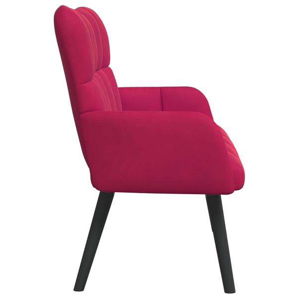 Grote foto vidaxl twee persoons sofa wijnrood 115 x 61 x 87 cm fluweel huis en inrichting bankstellen