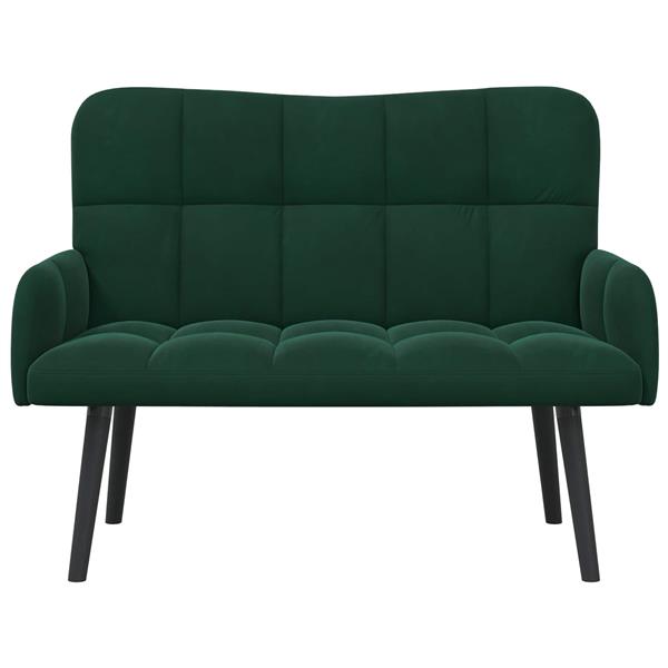 Grote foto vidaxl twee persoons sofa donkergroen 115 x 61 x 87 cm fluweel huis en inrichting bankstellen