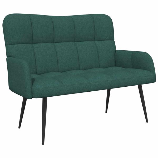 Grote foto vidaxl twee persoons sofa donkergroen 115 x 61 x 87 cm stof huis en inrichting bankstellen