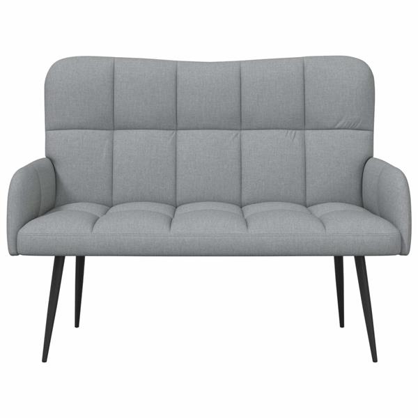 Grote foto vidaxl twee persoons sofa lichtgrijs 115 x 61 x 87 cm stof huis en inrichting bankstellen