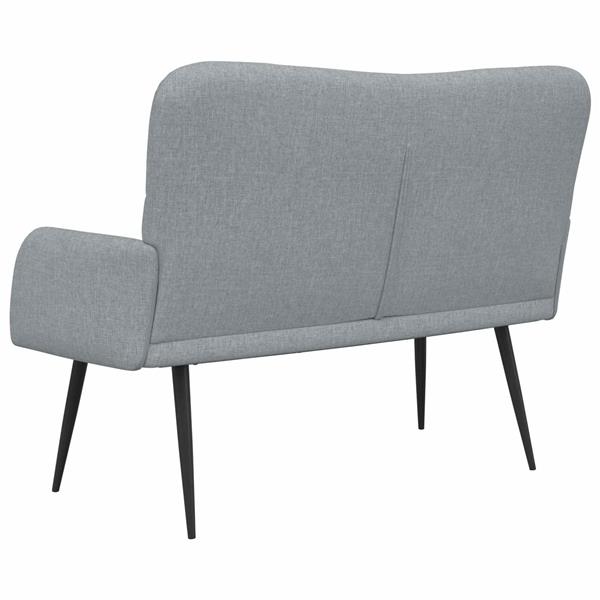 Grote foto vidaxl twee persoons sofa lichtgrijs 115 x 61 x 87 cm stof huis en inrichting bankstellen