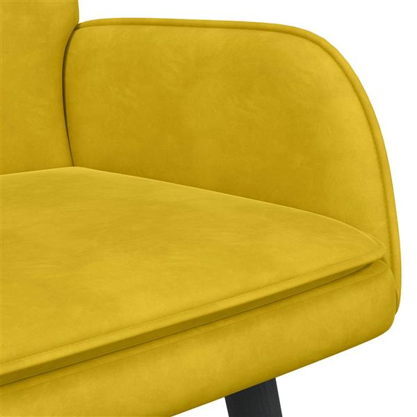 Grote foto vidaxl twee persoons sofa geel 115 x 61 x 87 cm fluweel huis en inrichting bankstellen
