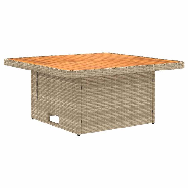 Grote foto vidaxl tuin armsteun sofa met opklaptafel 2 stuk beige en cr me tuin en terras tuinmeubelen