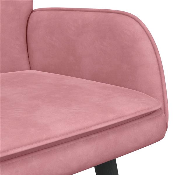 Grote foto vidaxl twee persoons sofa roze 115 x 61 x 87 cm fluweel huis en inrichting bankstellen